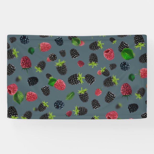 Raspberry Pattern 2 Banner (Horizontal)