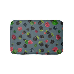 Raspberry Pattern 2 Bath Mat