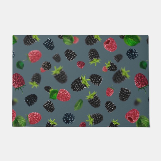 Raspberry Pattern 2 Doormat (Front)