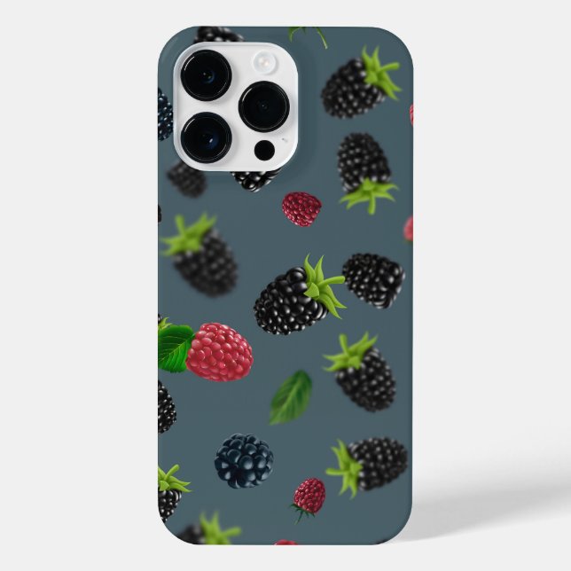 Raspberry Pattern 2 iPhone Case (Back)