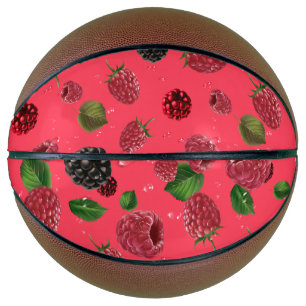 Raspberry Pattern Basketball