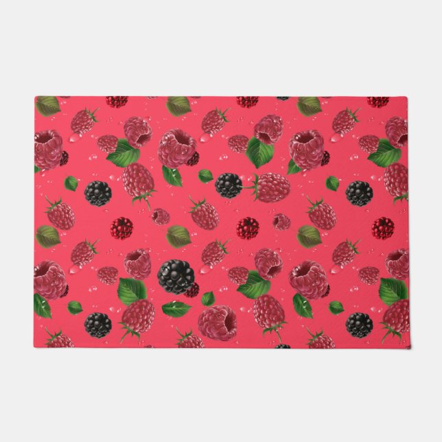 Raspberry Pattern Doormat (Front)