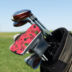 Raspberry Pattern Golf Head Cover