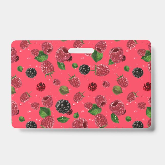 Raspberry Pattern ID Badge (Front)
