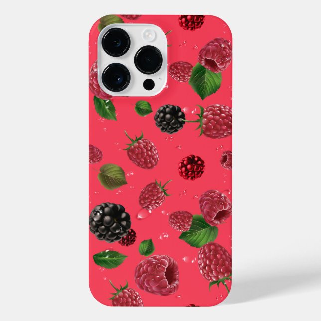 Raspberry Pattern iPhone Case (Back)