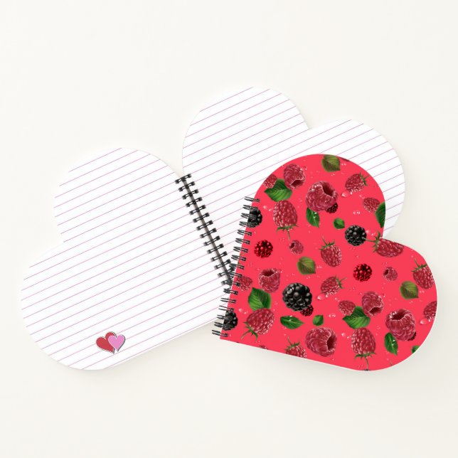 Raspberry Pattern Notebook (Inside)