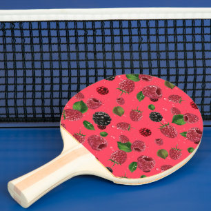 Raspberry Pattern Ping Pong Paddle
