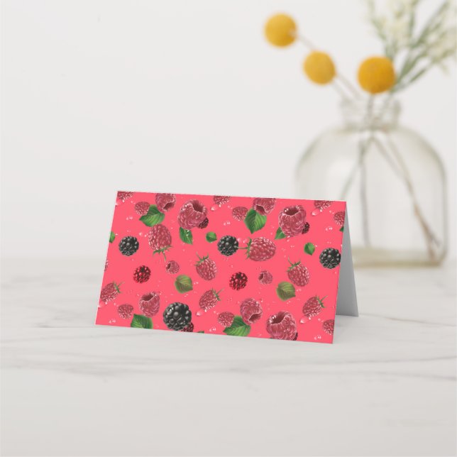 Raspberry Pattern Place Card (Back)