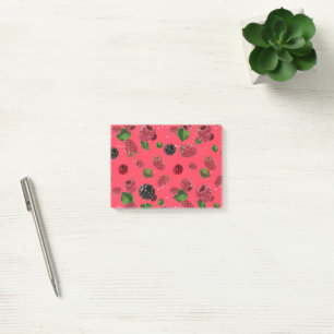 Raspberry Pattern Post-it Notes