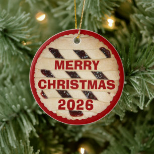 Raspberry Pie/Tart Christmas Ornament