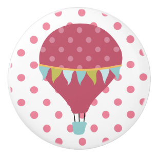 Raspberry Pink Balloon Ceramic Knob