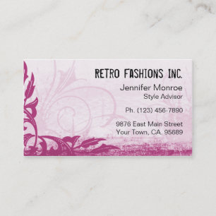 Raspberry Pink Grunge Distressed Business Cards