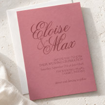 Raspberry Pink Modern Calligraphy Minimalist