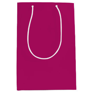 Raspberry Pink Solid Colour Medium Gift Bag