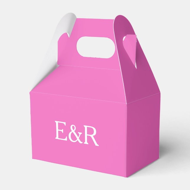 Raspberry Pink Sorbet Ice Cream Gelato Ice Favour Box (Front Side)