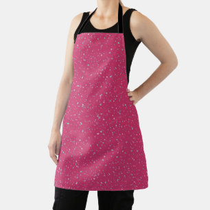 Raspberry Pink Speckled Pastel Splatter Paint Dots Apron