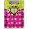 Raspberry Polka Dots and Swirls Custom Clipboard