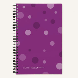 Raspberry Purple Pop Dots Spiral Bound Notebook