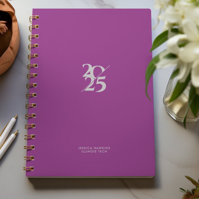 Raspberry Purple Split Year Spiral Weekly Planner (Creator Uploaded)