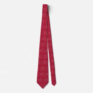 Raspberry Red Circles Tie