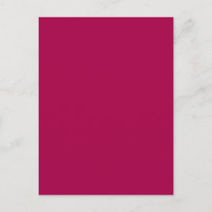 Raspberry Red Pink Solid Trend Colour Background Postcard