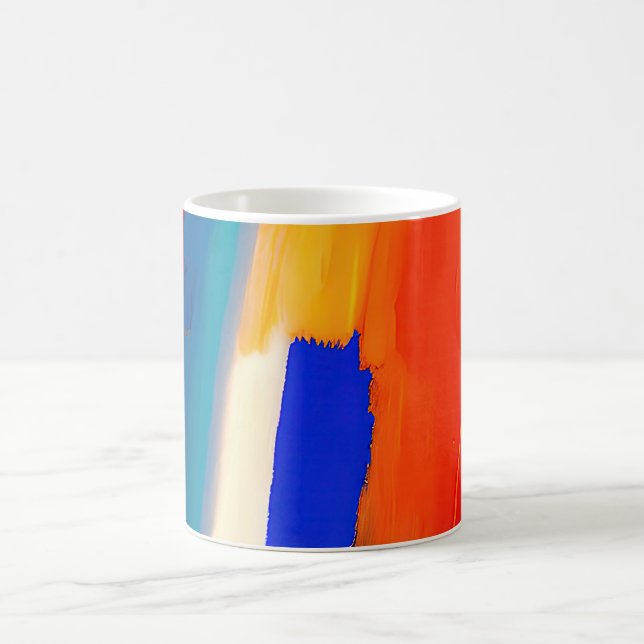 "Raspberry Rhapsody" Abstract Art Coffee Mug (Center)