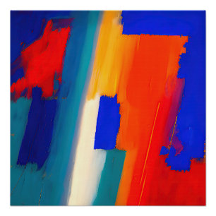 "Raspberry Rhapsody" Abstract Art Poster