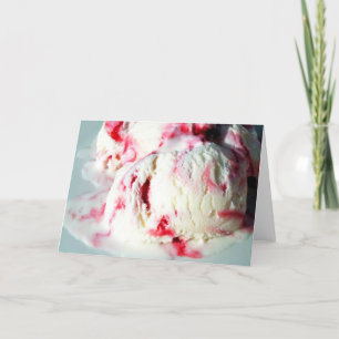 Raspberry ripple ice cream holiday card