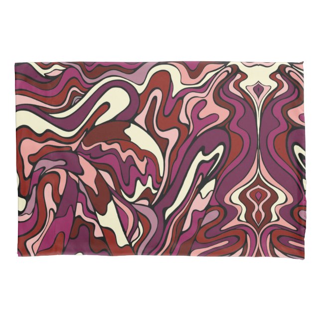 Raspberry Ripple Reversible Pillowcase (Front)