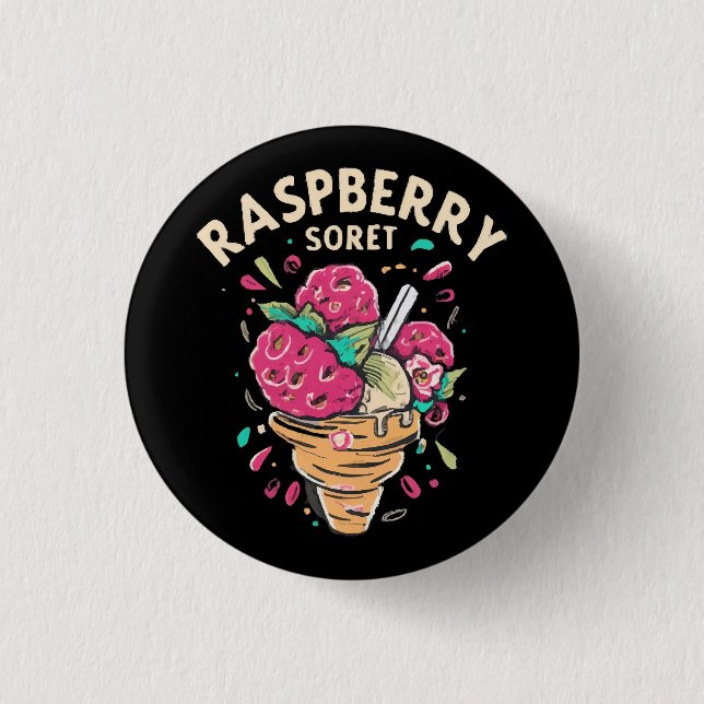 Raspberry Sorbet  3 Cm Round Badge (Front)