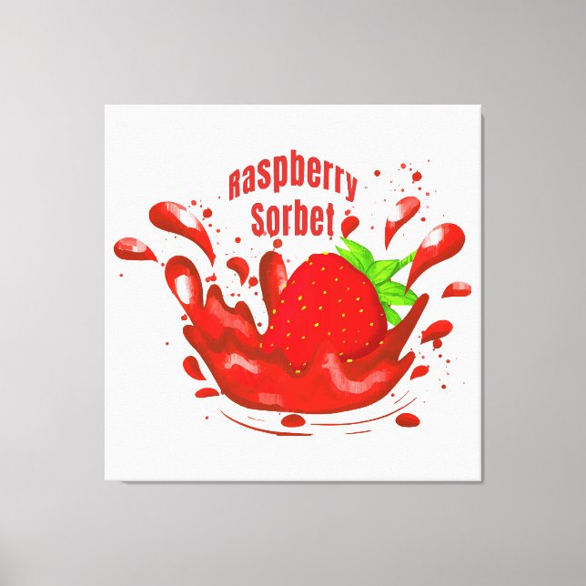 Raspberry Sorbet Canvas Print (Front)