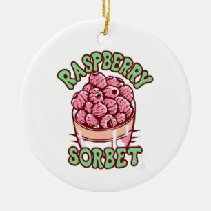 Raspberry Sorbet  Ceramic Tree Decoration