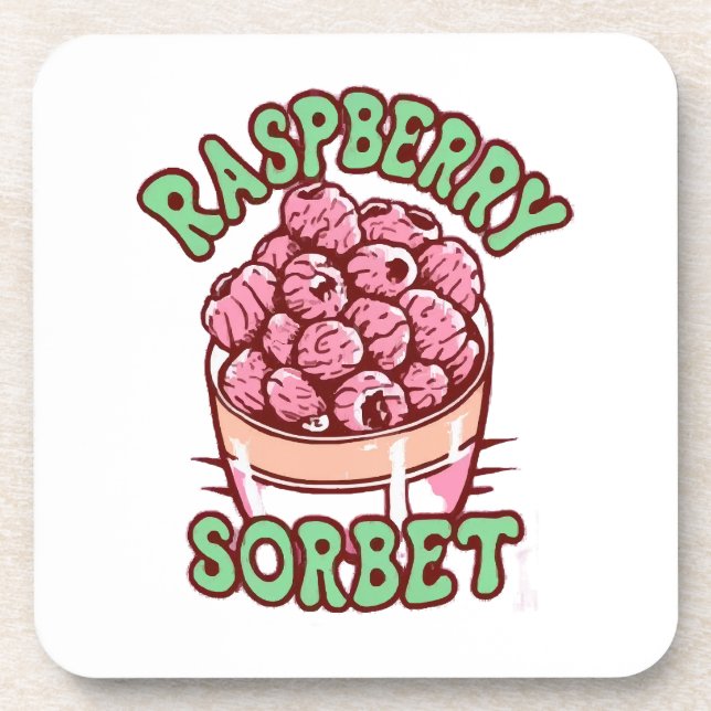 Raspberry Sorbet  Coaster (Front)