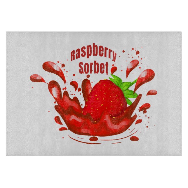 Raspberry Sorbet Cutting Board (Front)