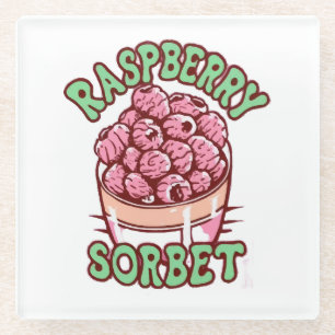Raspberry Sorbet Glass Coaster
