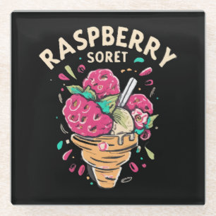 Raspberry Sorbet Glass Coaster