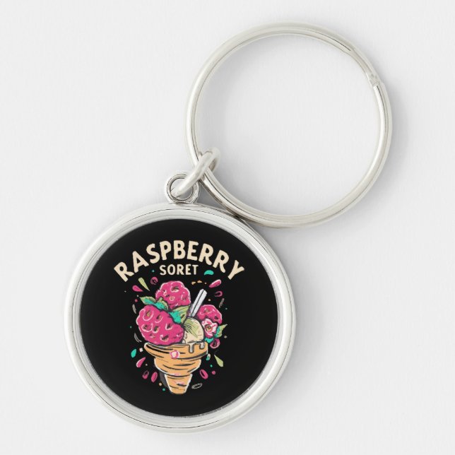 Raspberry Sorbet  Key Ring (Front)