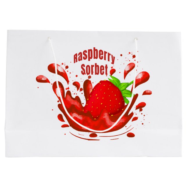 Raspberry Sorbet Large Gift Bag (Back)