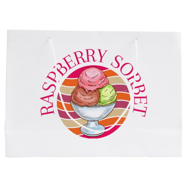 Raspberry Sorbet Large Gift Bag (Back)