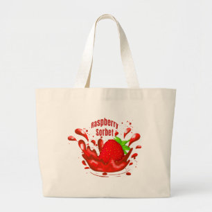 Raspberry Sorbet Large Tote Bag