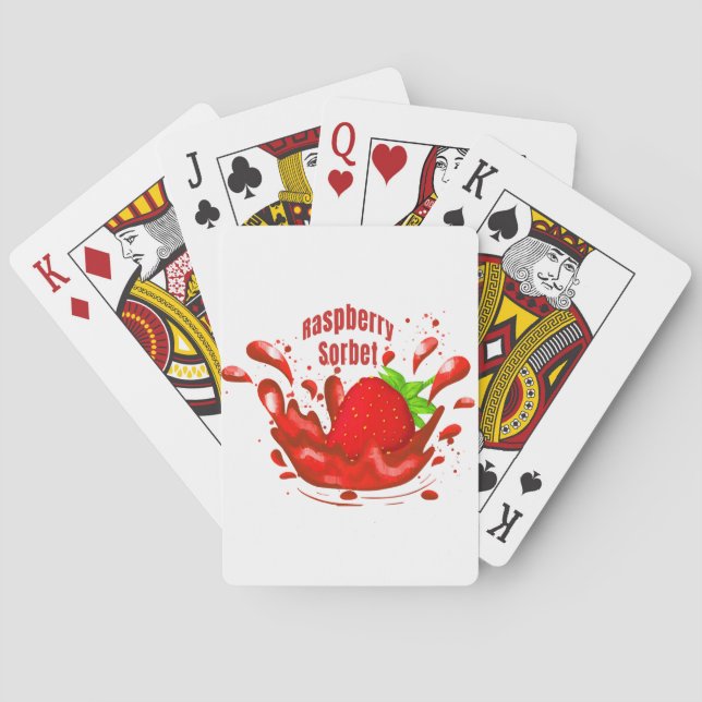 Raspberry Sorbet Playing Cards (Back)