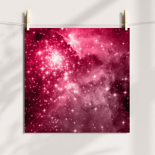 Raspberry Stars Tinted Celestial Photo Poster