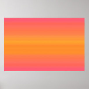 Raspberry Sunset Gradient - Pink Yellow Orange Poster