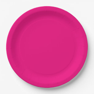 Raspberry Swatch Match Paper Plate