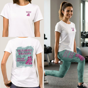 Raspberry Teal Flourished Fitness & Nutrition  T-Shirt