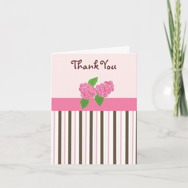 Raspberry Thanks Thank You Card (Front)