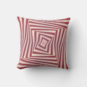 Raspberry Tunnel Whirl Cushion
