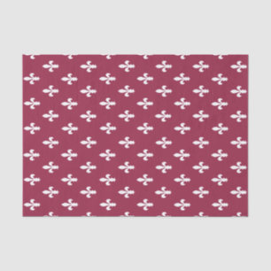 Raspberry Victorian Fleur de Lys Tissue Paper