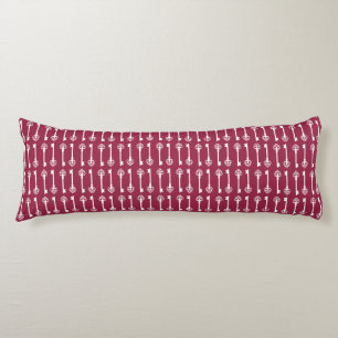 Raspberry Victorian Keys Body Cushion
