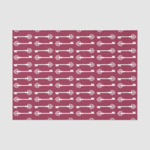 Raspberry Victorian Keys Tissue Paper
